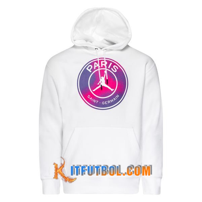 Sudadera De Entrenamiento Capucha Jordan PSG Blanca 2021/2022