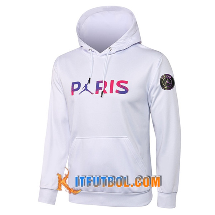 Sudadera De Entrenamiento Capucha Jordan PSG Paris Blanca 2021/2022