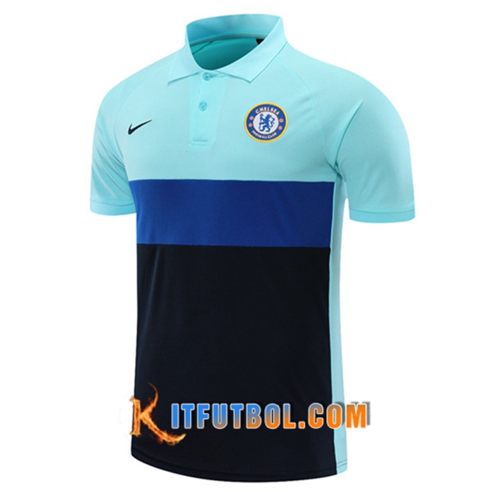 Camiseta Polo Futbol FC Chelsea Negro/Azul 2021/2022