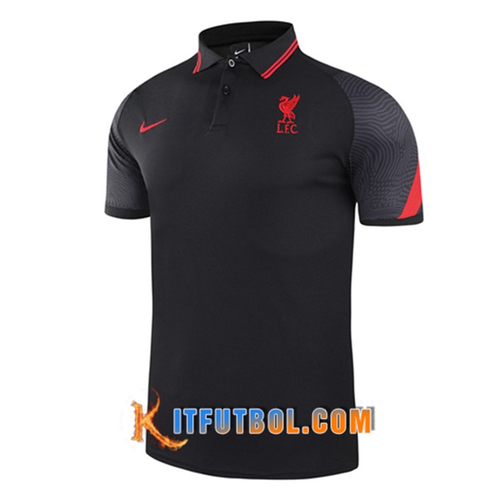 Camiseta Polo Futbol FC Liverpool Negro 2021/2022