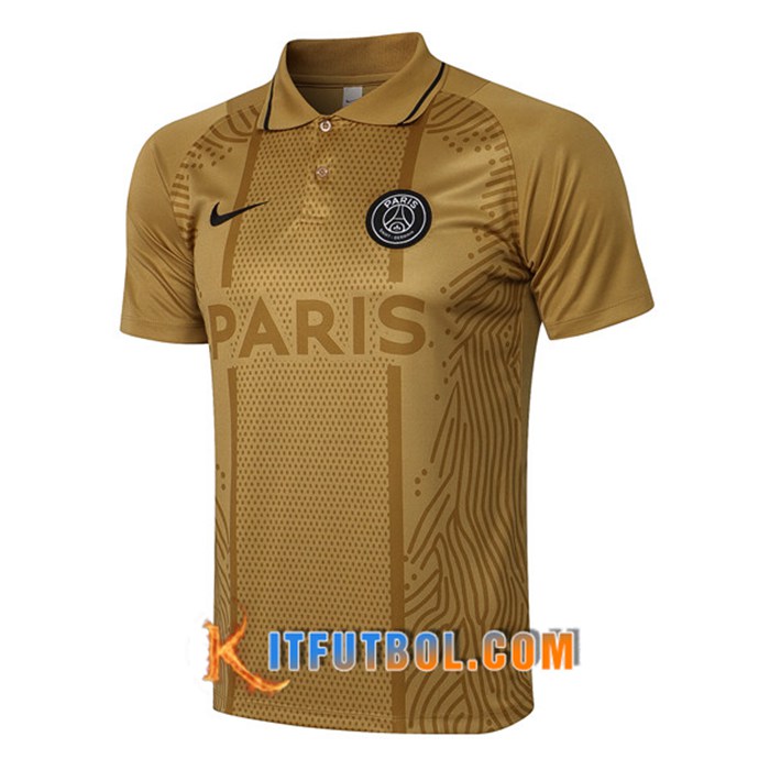 Camiseta Polo Futbol PSG Amarillo 2021/2022