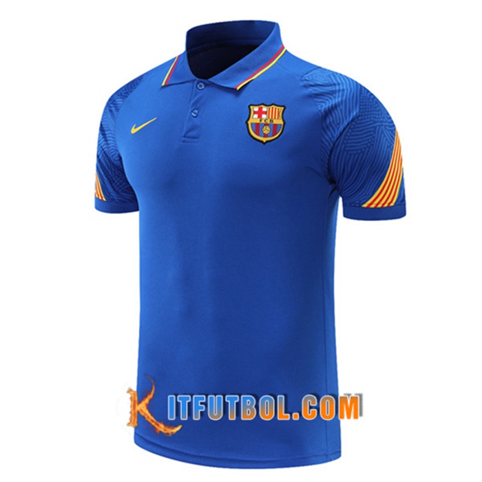 Camiseta Polo Futbol FC Barcelona Azul 2021/2022