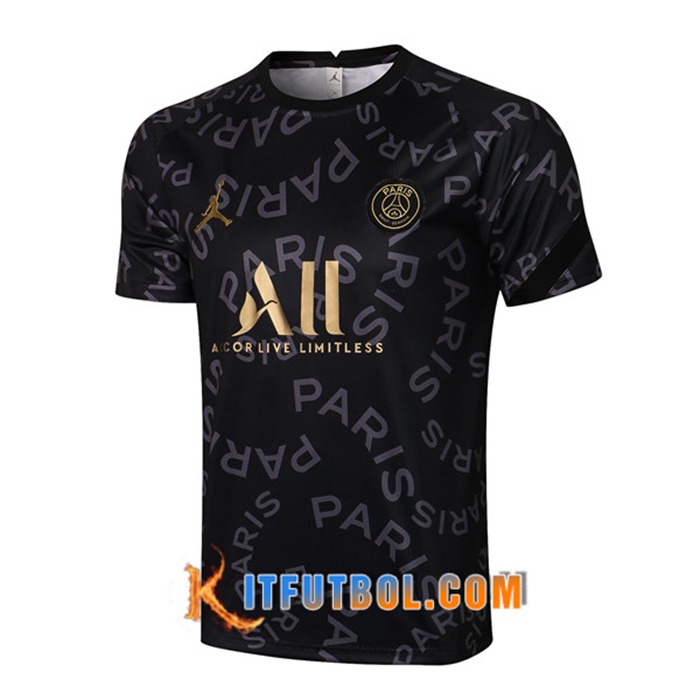 Camiseta Entrenamiento PSG Jordan Negro 2021/2022