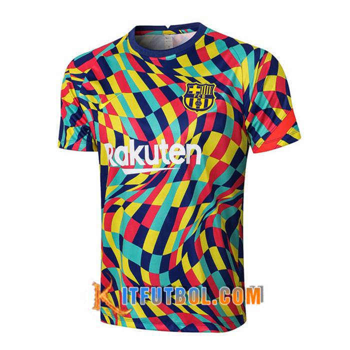 Camiseta Entrenamiento FC Barcelona Amarillo/Azul 2021/2022