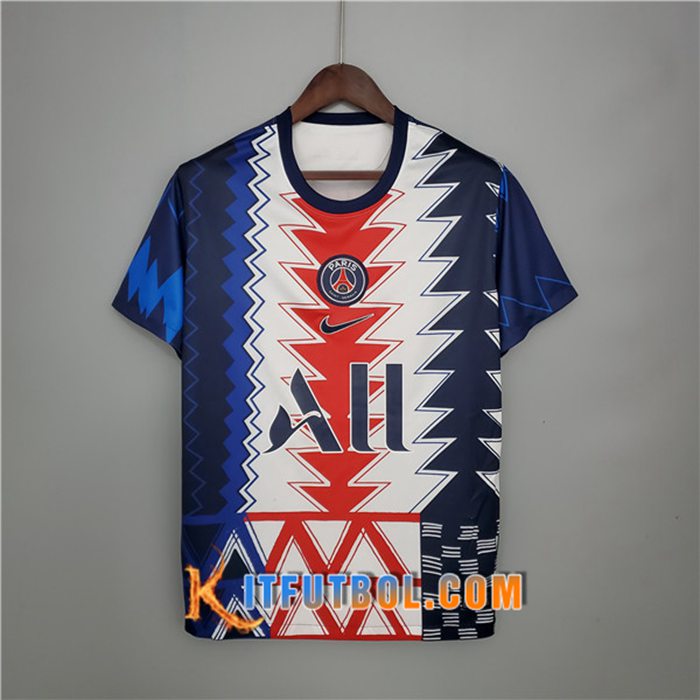 Camiseta Entrenamiento PSG Blanca/Azul/Rojo 2021/2022