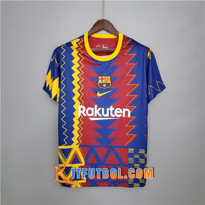 Camiseta Entrenamiento FC Barcelona Rojo/Azul 2021/2022