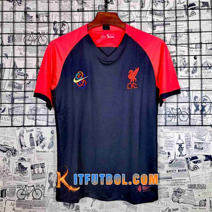 Camiseta Entrenamiento FC Liverpool Negro/Rojo 2021/2022
