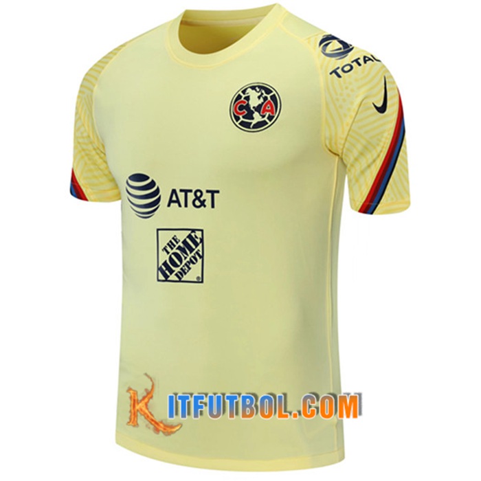 Camiseta Entrenamiento Club America Amarillo 2021/2022