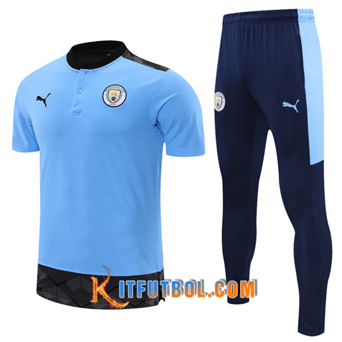 Camiseta Entrenamiento Manchester City + Pantalones Azul 2021/2022