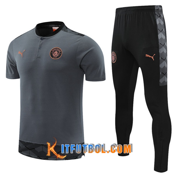 Camiseta Entrenamiento Manchester City + Pantalones Gris 2021/2022