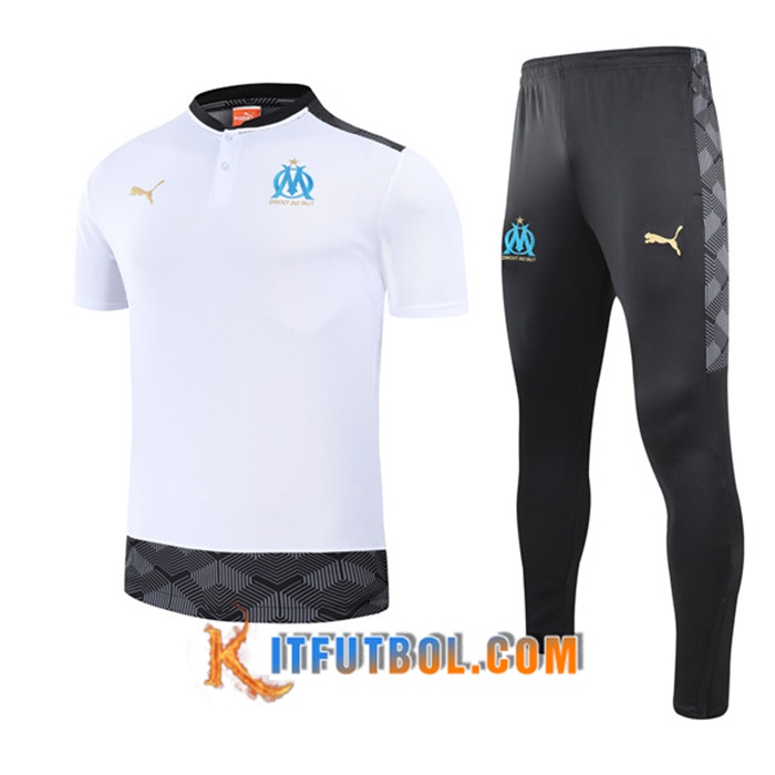 Camiseta Entrenamiento Marsella OM + Pantalones Blanca 2021/2022