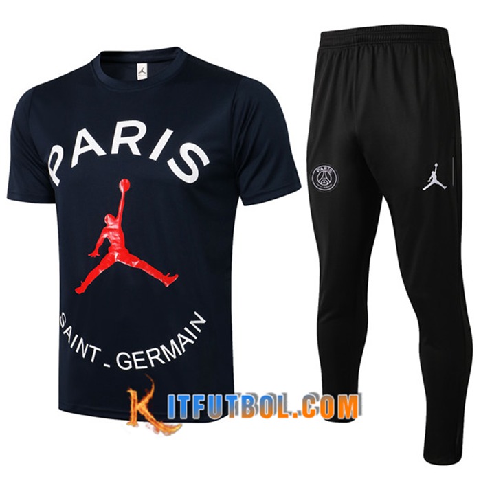 Camiseta Entrenamiento PSG Jordan + Pantalones Negro/Blanca 2021/2022