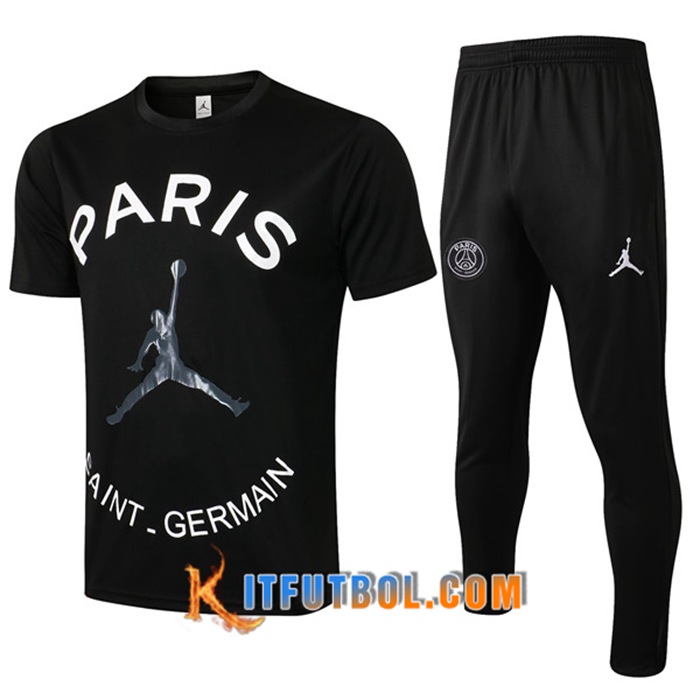 Camiseta Entrenamiento PSG Jordan + Pantalones Blanca/Negro 2021/2022