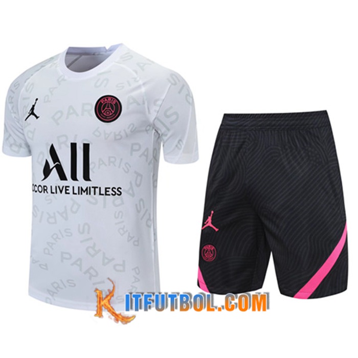 Camiseta Entrenamiento PSG Jordan + Cortos Blanca 2021/2022