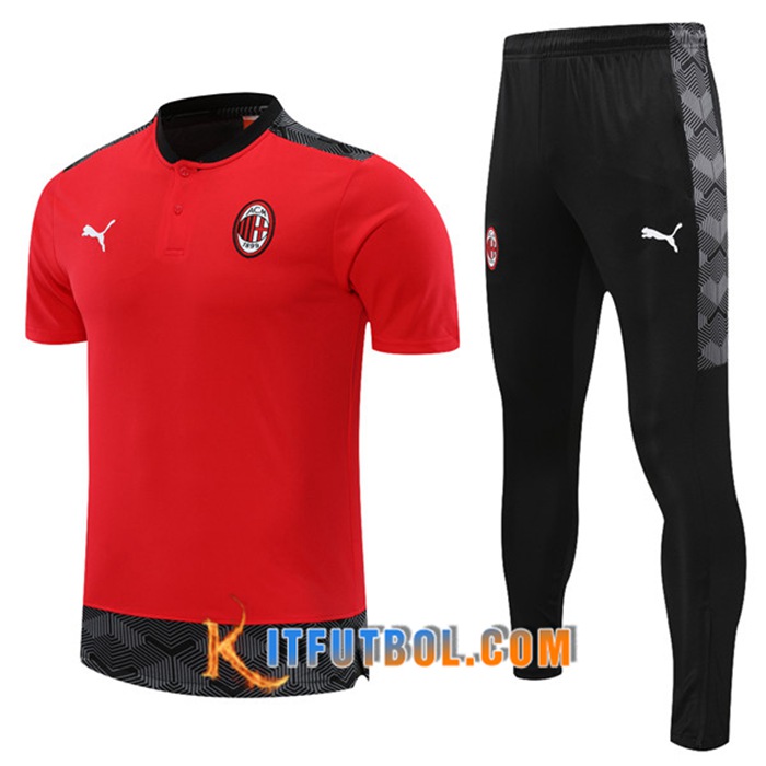 Camiseta Entrenamiento AC Milan + Pantalones Rojo 2021/2022