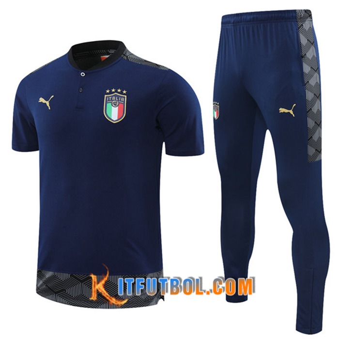 Camiseta Entrenamiento Italia + Pantalones Marin Azul 2021/2022