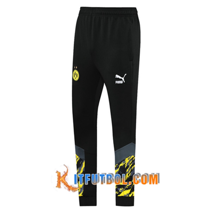 Pantalon Entrenamiento Dortmund BVB Negro/Amarillo 2021/2022 -01