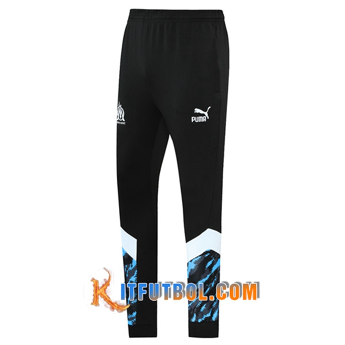 Pantalon Entrenamiento Marsella OM Negro/Azul 2021/2022