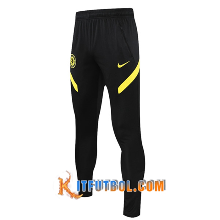 Pantalon Entrenamiento FC Chelsea Negro/Amarillo 2021/2022