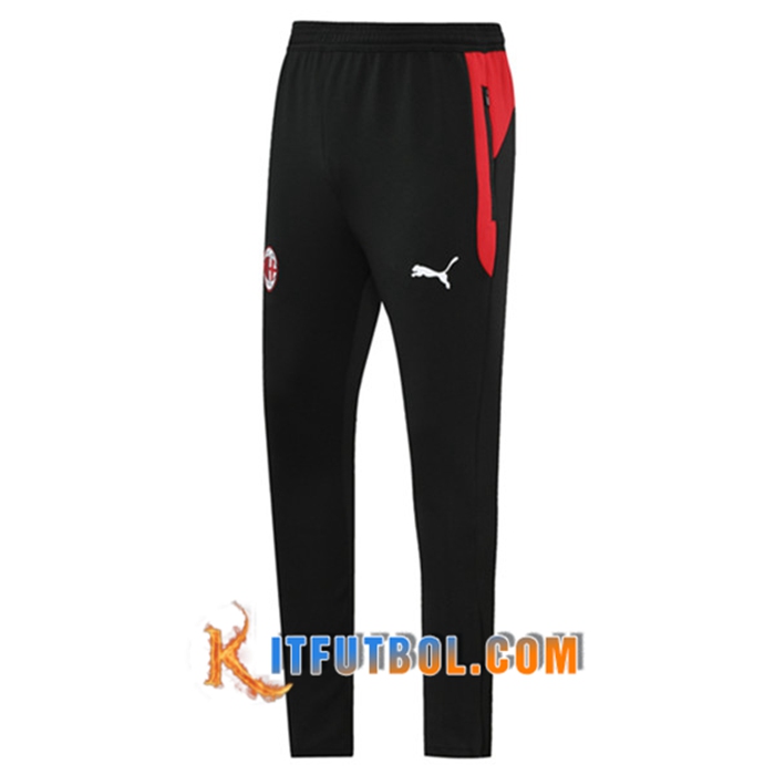 Pantalon Entrenamiento AC Milan Negro/Rojo 2021/2022