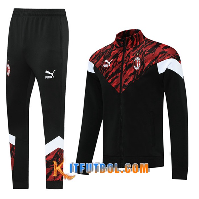 Chandal Equipos De Futbol - Chaqueta AC Milan Rojo/Negro 2021/2022