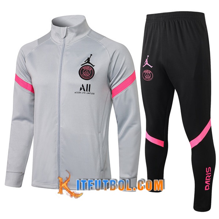 Chandal Equipos De Futbol - Chaqueta Jordan PSG Gris 2021/2022