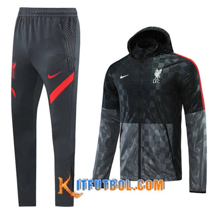 Rompevientos Chandal De Futbol FC Liverpool Negro/Gris 2021/2022