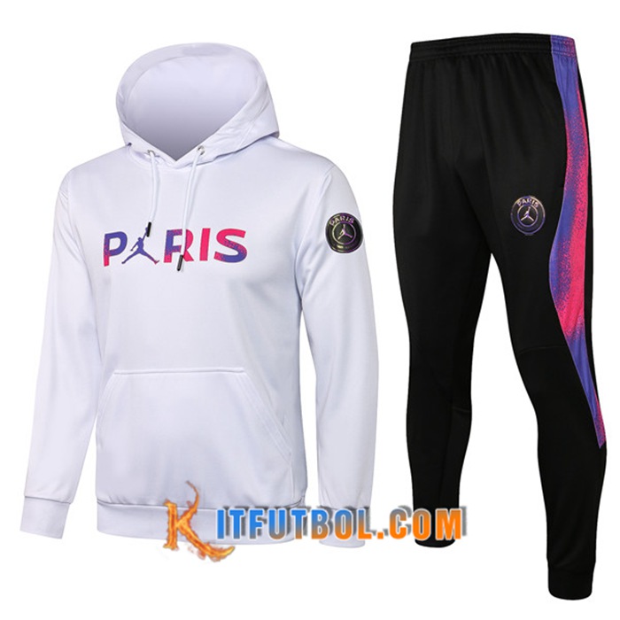 Chaqueta Con Capucha Chandal Foot Jordan PSG Paris Blanca 2021/2022