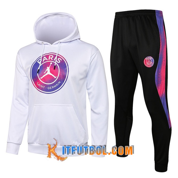 Chaqueta Con Capucha Chandal Foot Jordan PSG Blanca 2021/2022