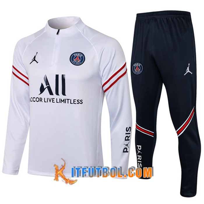 Chandal Equipos De Futbol Jordan PSG Blanca 2021/2022