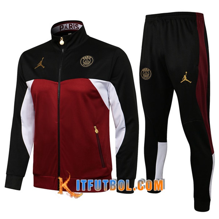 Chandal Equipos De Futbol - Chaqueta Jordan PSG Negro/Rojo 2021/2022