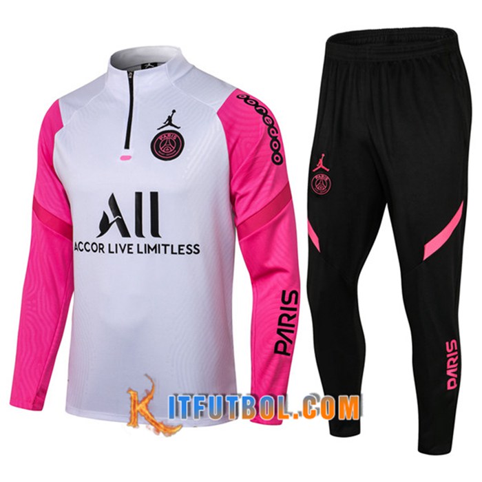 Chandal Equipos De Futbol Jordan PSG Blanca/Rosa 2021/2022