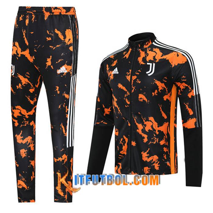 Chandal Equipos De Futbol - Chaqueta Juventus Negro/Naranja 2021/2022
