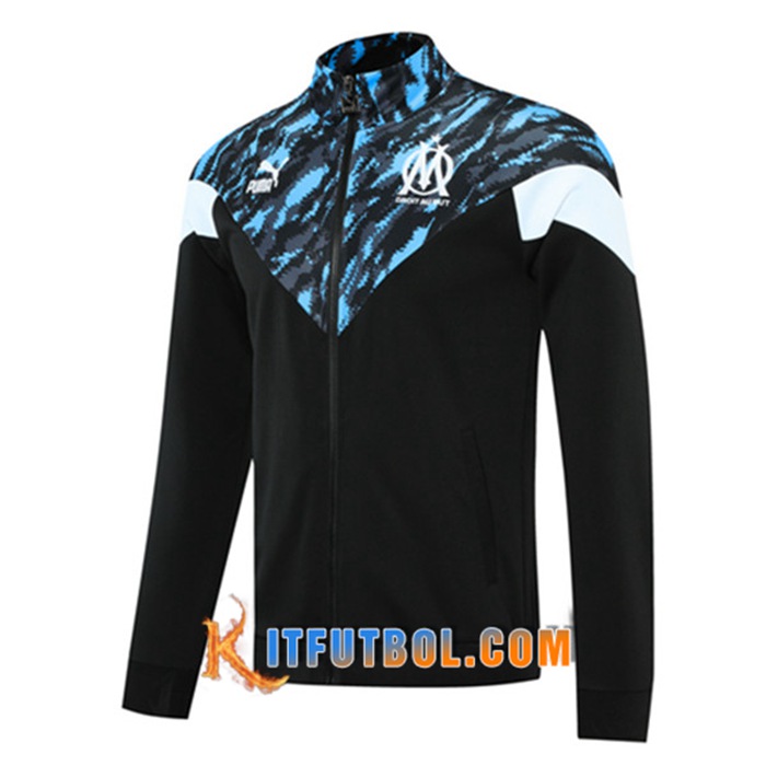 Chaquetas Futbol Marsella OM Negro/Azul 2021/2022