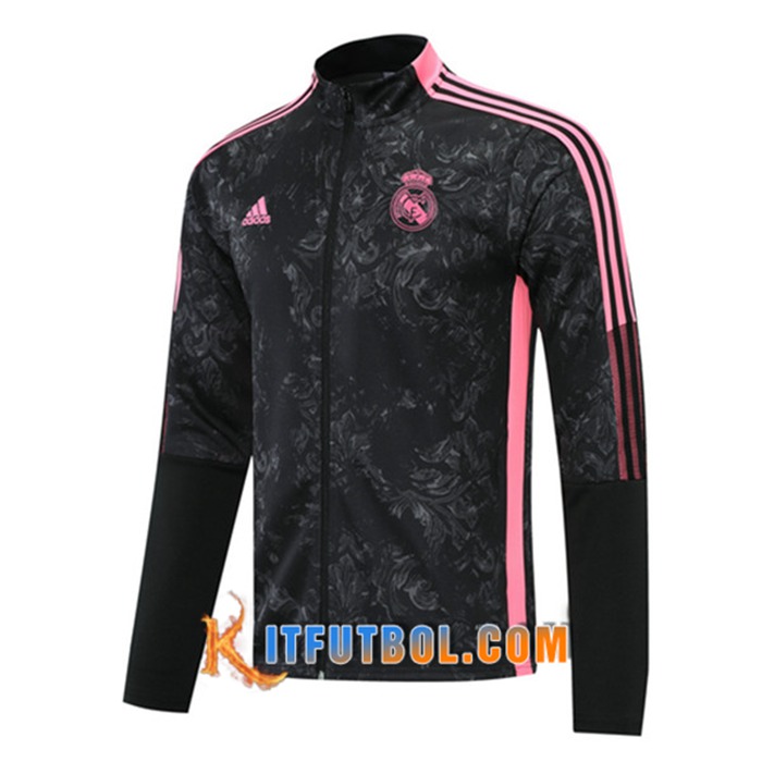 Chaquetas Futbol Real Madrid Negro/Rosa 2021/2022