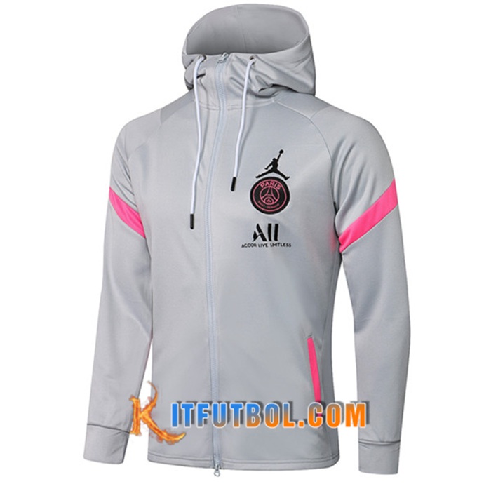Chaqueta Con Capucha Jordan PSG Gris 2020/2021