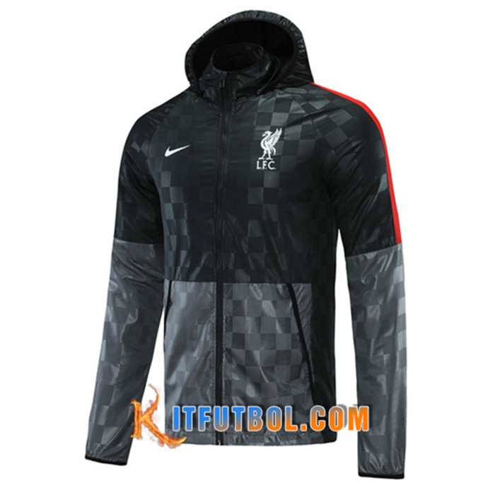Rompevientos Chaqueta FC Liverpool Negro/Gris 2020/2021