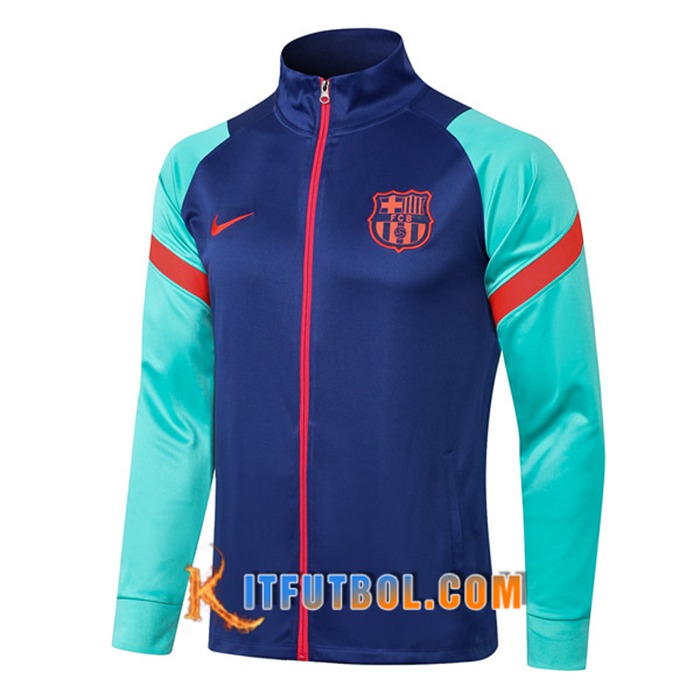 Chaquetas Futbol FC Barcelona Azul/Verde 2021/2022