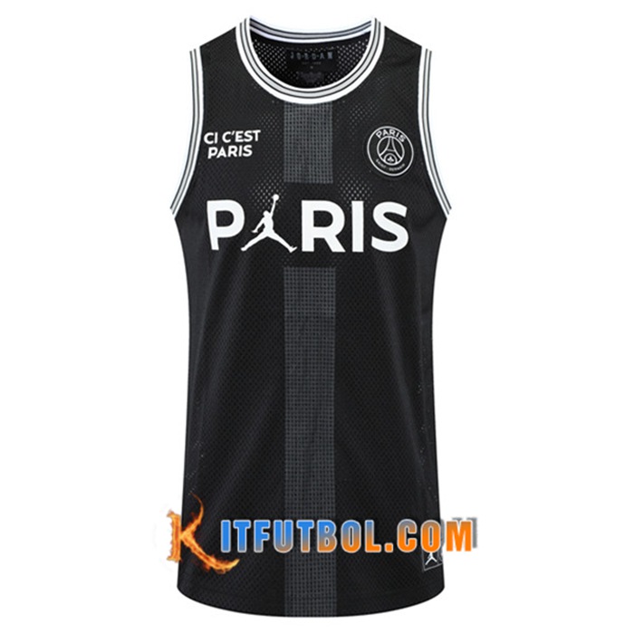 Camisetas Sin Mangas Mesh 23 Jordan x PSG - Negro/Blanca 2021/2022