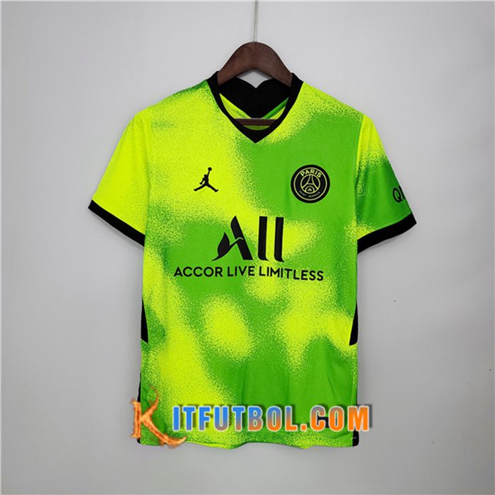 Camiseta Futbol Jordan PSG Fourth Verde 2021/2022