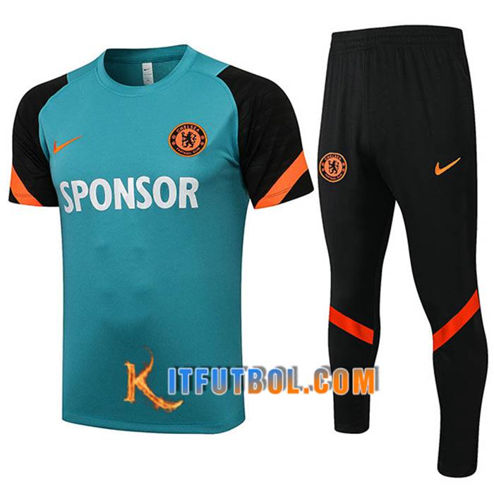 Camiseta Polo FC Chelsea + Pantalones Verde 2021/2022
