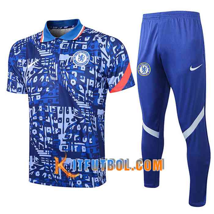 Camiseta Polo FC Chelsea + Pantalones Azul 2021/2022