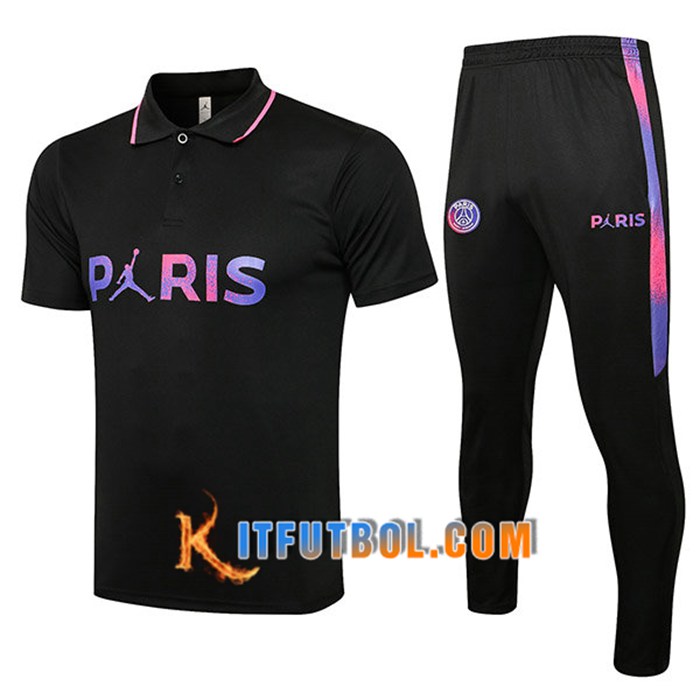 Camiseta Polo Jordan PSG + Pantalones Negro 2021/2022