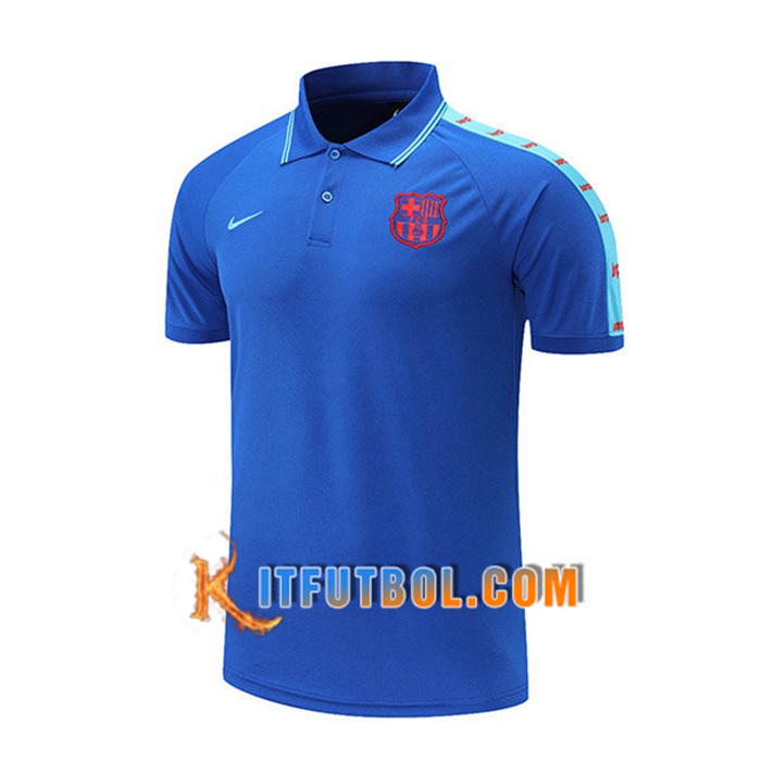 Camiseta Polo Futbol FC Barcelona Azul 2021/2022