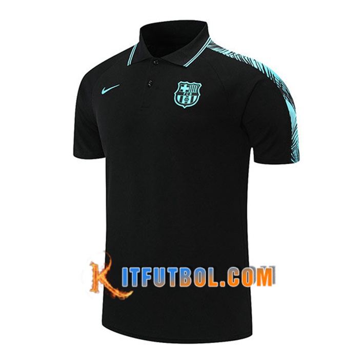Camiseta Polo Futbol FC Barcelona Azul/Negro 2021/2022