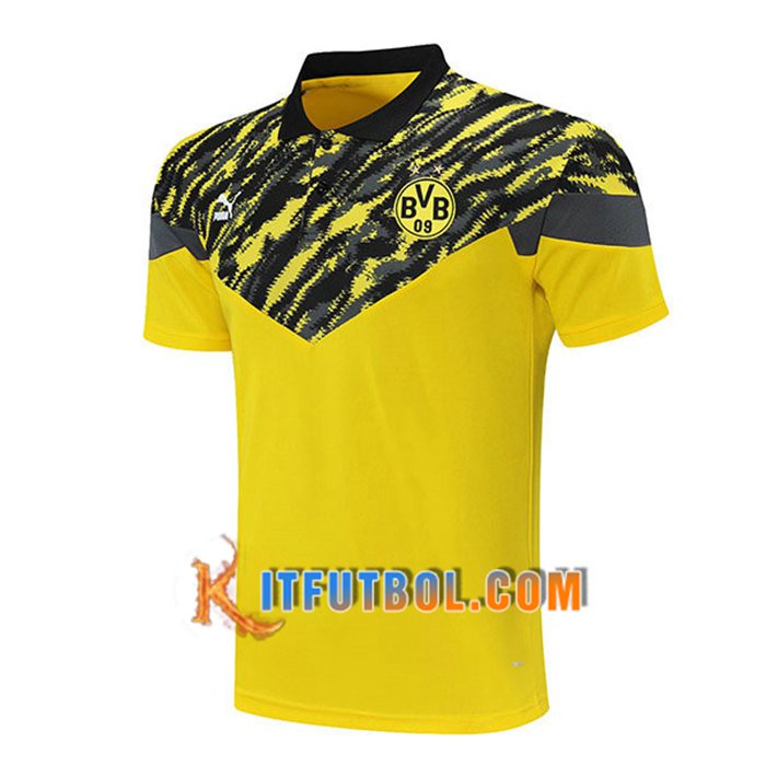 Camiseta Polo Futbol Dortmund BVB Amarillo/Negro 2021/2022