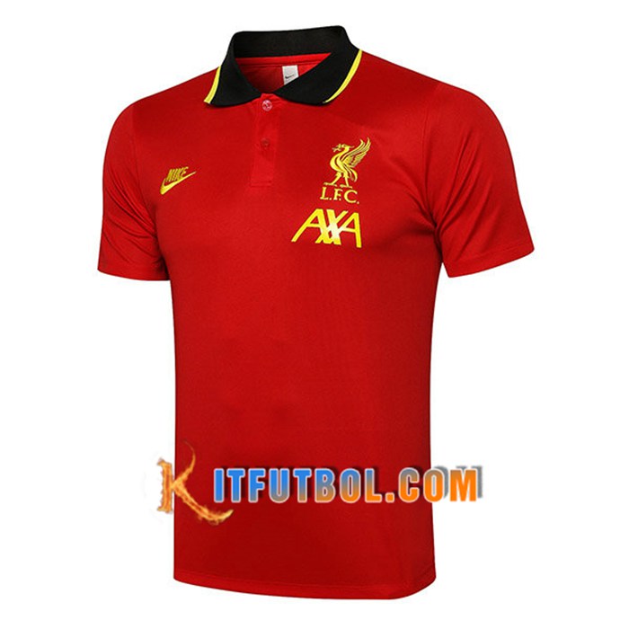 Camiseta Polo Futbol FC Liverpool Rojo/Negro 2021/2022