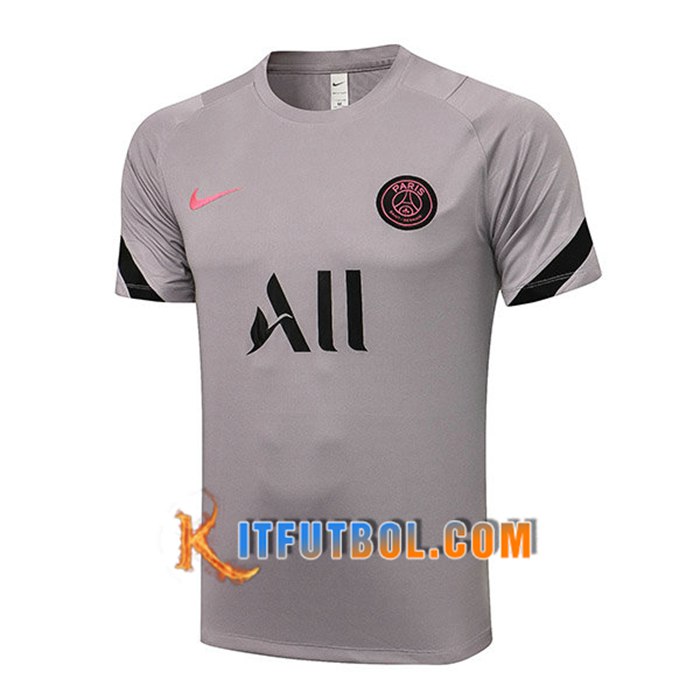 Camiseta Polo Futbol Jordan PSG Gris 2021/2022