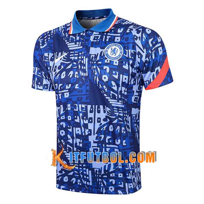 Camiseta Polo Futbol FC Chelsea Azul 2021/2022