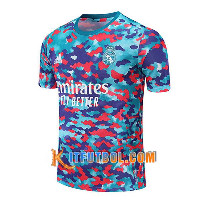 Camiseta Entrenamiento Real Madrid Rojo/Azul/Púrpura 2021/2022
